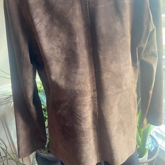 Wilsons Leather Women's Suede Jacket/Blazer in Brown, Size Large - Picture 3 of 7